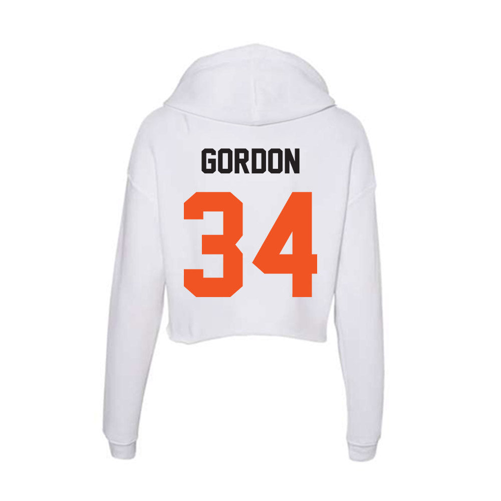 Oklahoma State - NCAA Women's Soccer : Grace Gordon - Women's Crop Fleece Hoodie-1