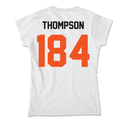 Oklahoma State - NCAA Wrestling : Brayden Thompson - Soft Style Women’s T-Shirt-1