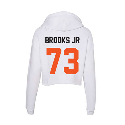 Oklahoma State - NCAA Football : Jason Brooks Jr - Women's Crop Fleece Hoodie-1