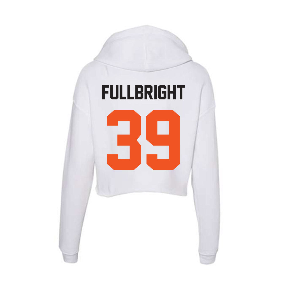 Oklahoma State - NCAA Football : Draden Fullbright - Women's Crop Fleece Hoodie-1