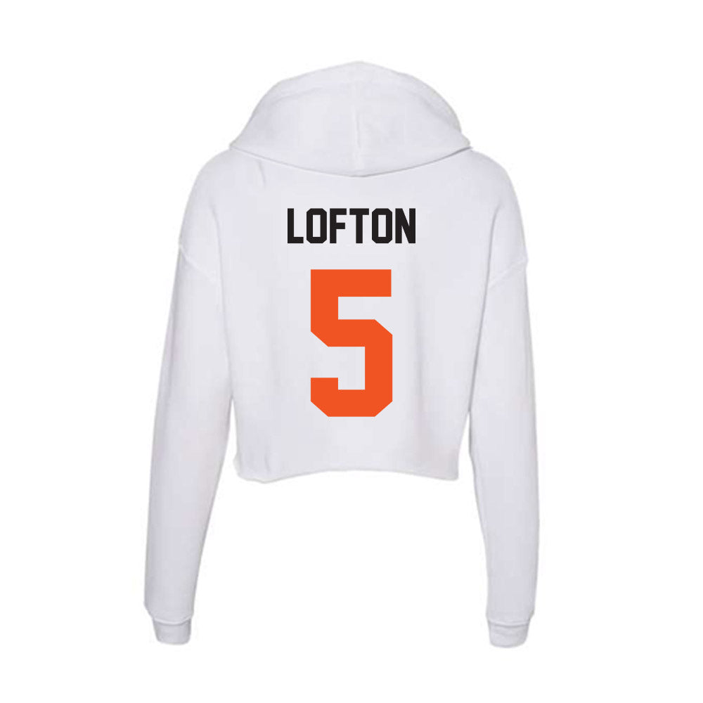 Oklahoma State - NCAA Football : Dawain Lofton - Women's Crop Fleece Hoodie-1