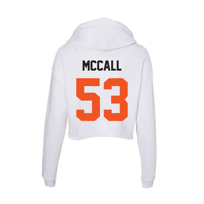 Oklahoma State - NCAA Football : Andrew McCall - Women's Crop Fleece Hoodie-1