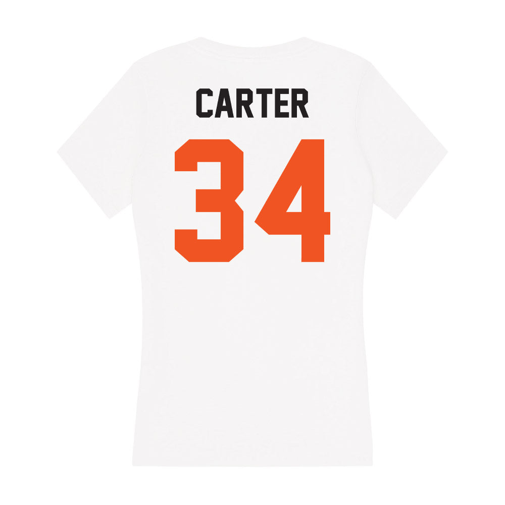 Oklahoma State - NCAA Baseball : Charlie Carter - Women's V-Neck T-Shirt-1