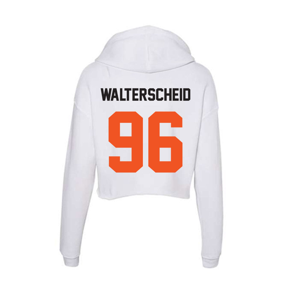 Oklahoma State - NCAA Football : Kody Walterscheid - Women's Crop Fleece Hoodie-1