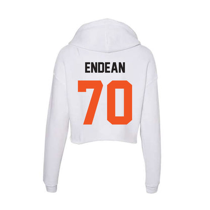 Oklahoma State - NCAA Football : Jack Endean - Women's Crop Fleece Hoodie-1