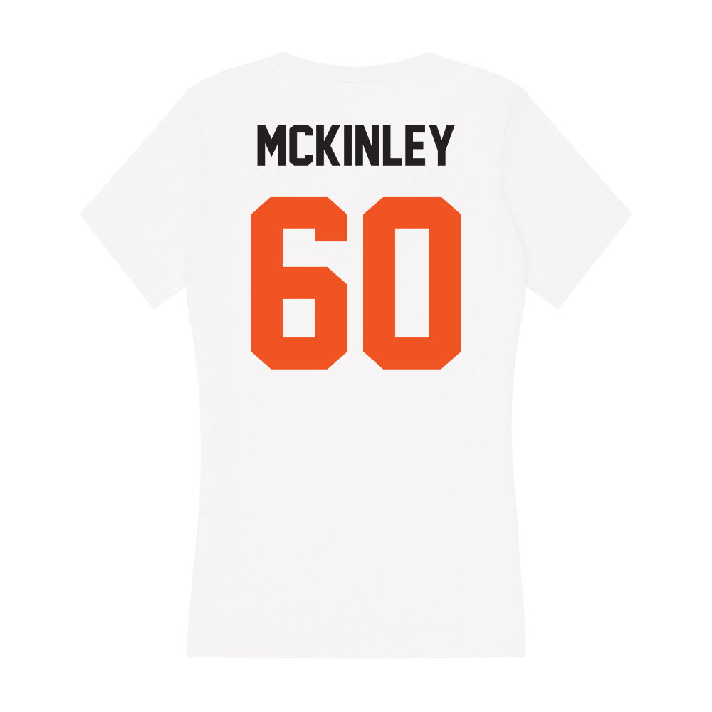 Oklahoma State - NCAA Football : Zach McKinley - Women's V-Neck T-Shirt-1