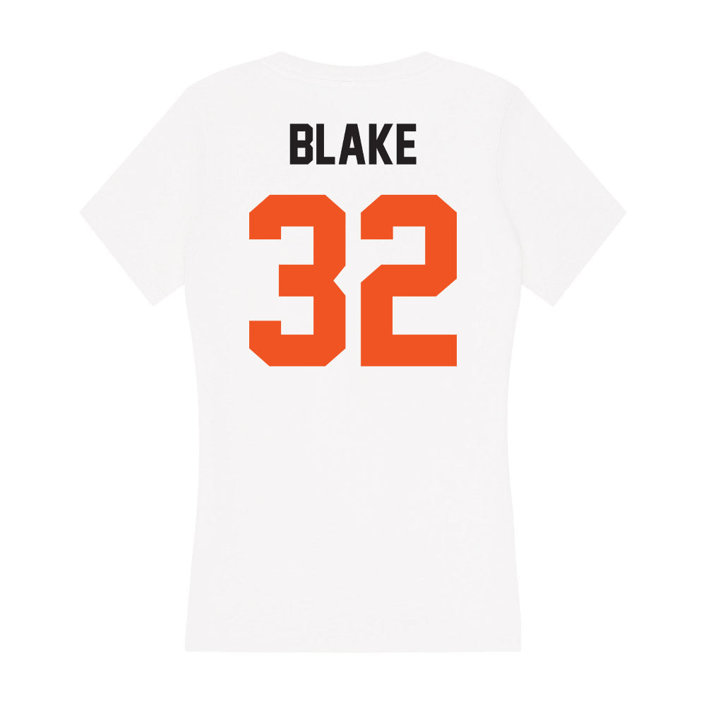 Oklahoma State - NCAA Baseball : Drew Blake - Women's V-Neck T-Shirt-1