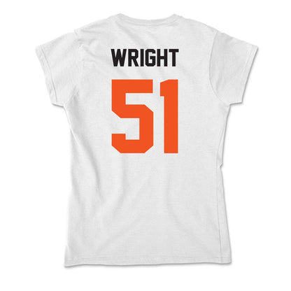 Oklahoma State - NCAA Men's Basketball : John-Michael Wright - Soft Style Women’s T-Shirt-1