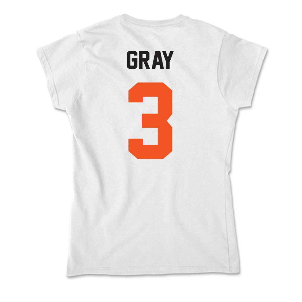 Oklahoma State - NCAA Women's Basketball : Micah Gray - Soft Style Women’s T-Shirt-1