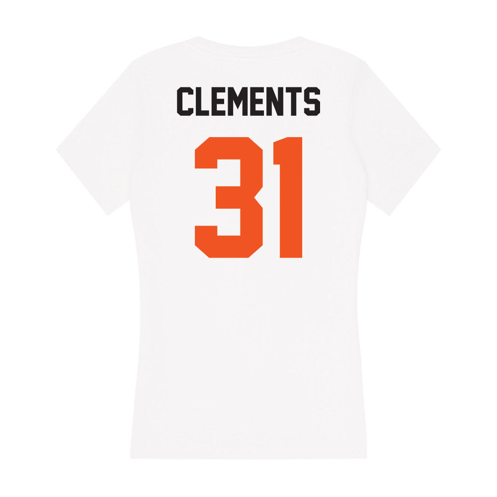 Oklahoma State - NCAA Football : Chance Clements - Women's V-Neck T-Shirt-1