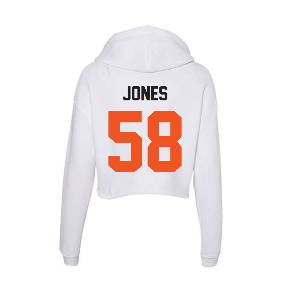 Oklahoma State - NCAA Football : Kaden Jones - Women's Crop Fleece Hoodie-1