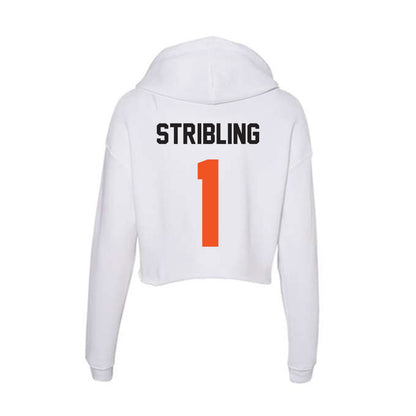 Oklahoma State - NCAA Football : De'zhaun Stribling - Women's Crop Fleece Hoodie-1