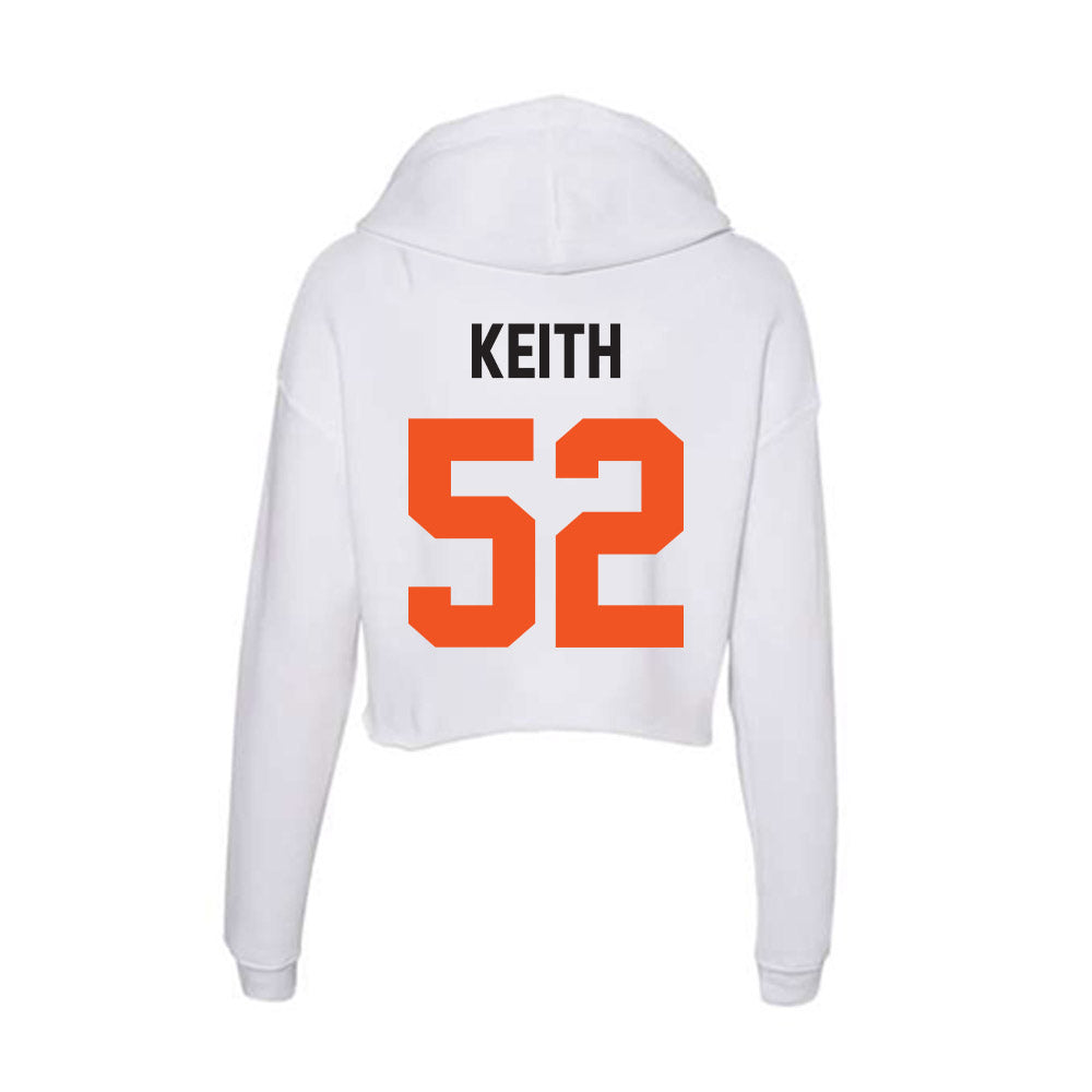 Oklahoma State - NCAA Football : Garrett Keith - Women's Crop Fleece Hoodie-1