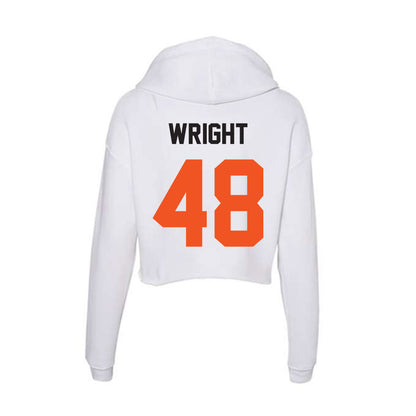 Oklahoma State - NCAA Football : Elijah Wright - Women's Crop Fleece Hoodie-1