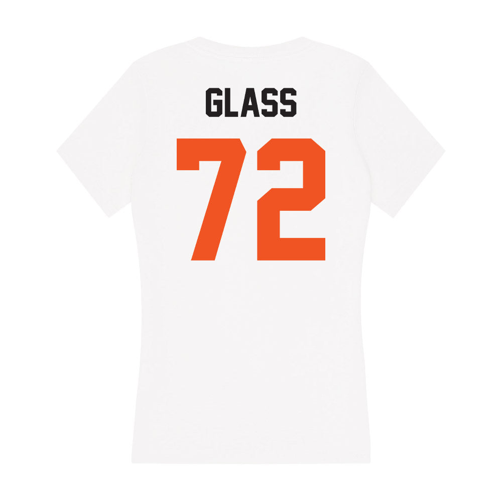 Oklahoma State - NCAA Football : Isaia Glass - Women's V-Neck T-Shirt-1