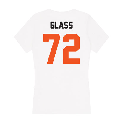 Oklahoma State - NCAA Football : Isaia Glass - Women's V-Neck T-Shirt-1