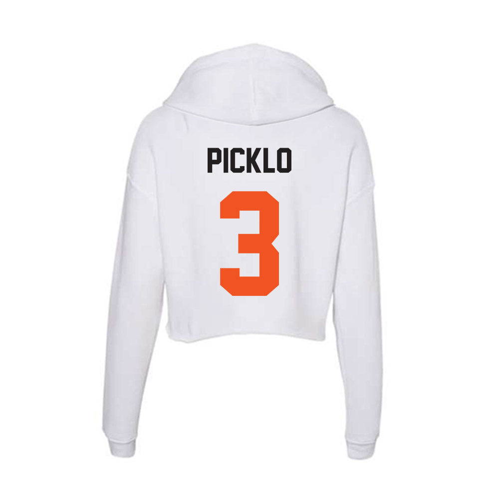 Oklahoma State - NCAA Women's Soccer : Trinity Picklo - Women's Crop Fleece Hoodie-1