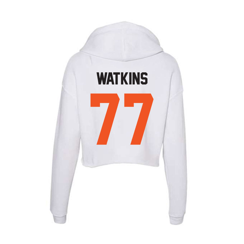 Oklahoma State - NCAA Baseball : Hunter Watkins - Women's Crop Fleece Hoodie-1