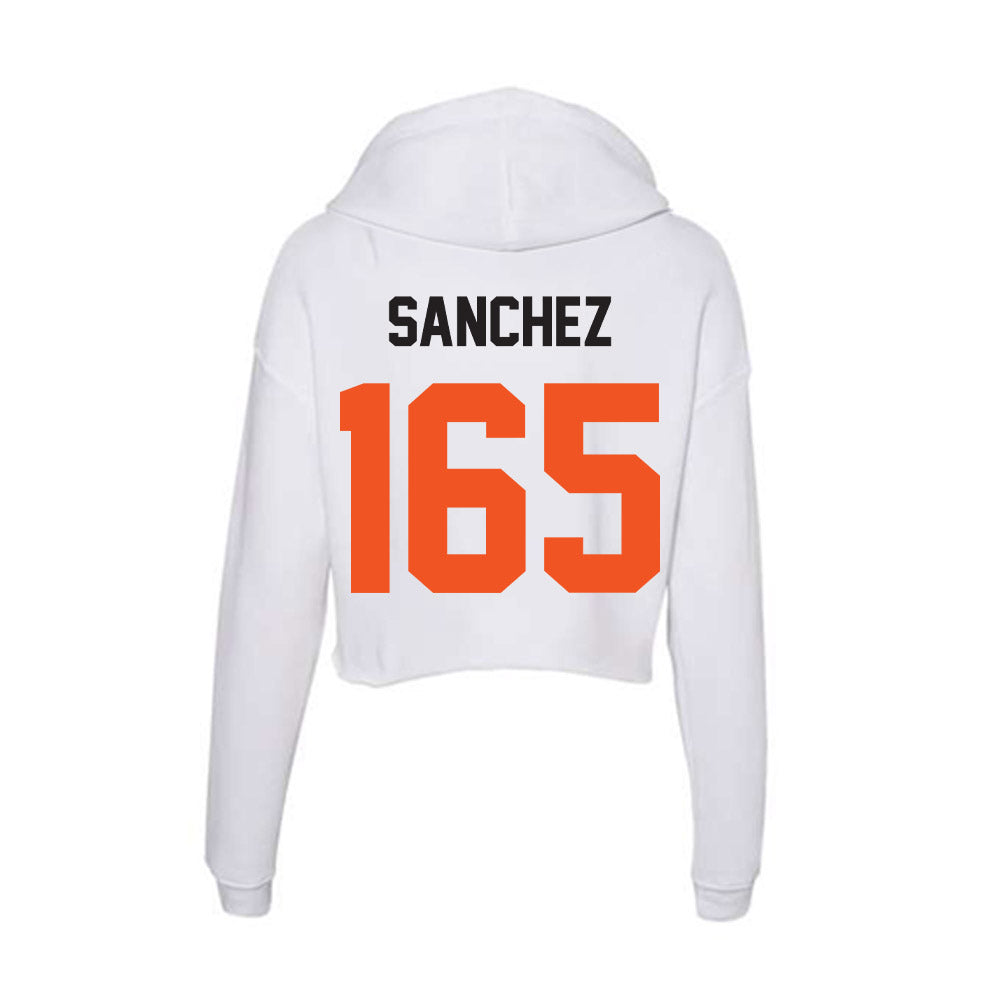 Oklahoma State - NCAA Wrestling : Joey Sanchez - Women's Crop Fleece Hoodie-1