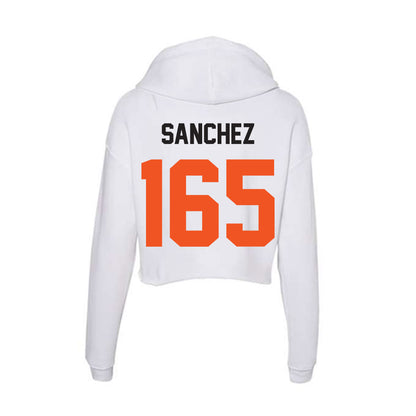 Oklahoma State - NCAA Wrestling : Joey Sanchez - Women's Crop Fleece Hoodie-1