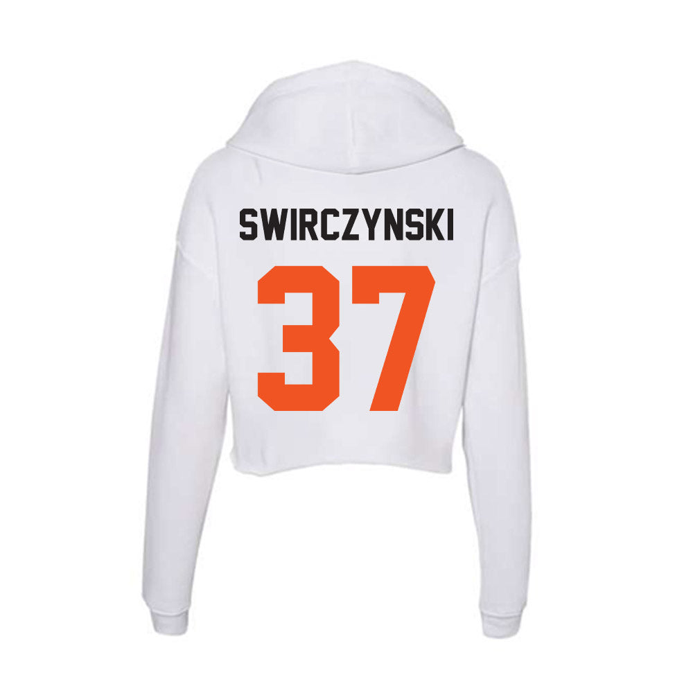 Oklahoma State - NCAA Football : Seth Swirczynski - Women's Crop Fleece Hoodie-1