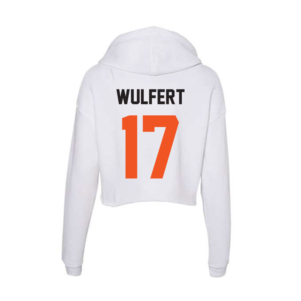 Oklahoma State - NCAA Baseball : Tyler Wulfert - Women's Crop Fleece Hoodie-1