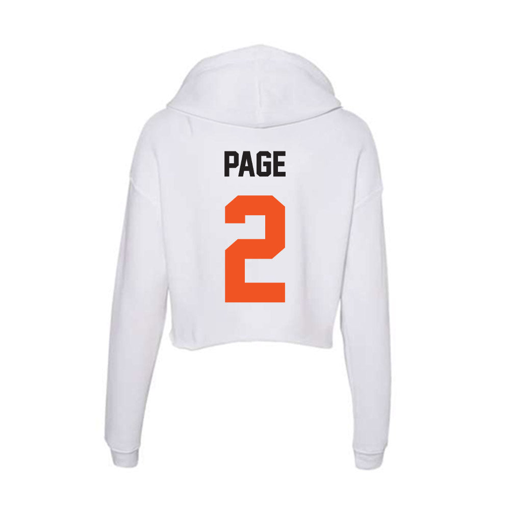 Oklahoma State - NCAA Softball : Sophie Page - Women's Crop Fleece Hoodie-1