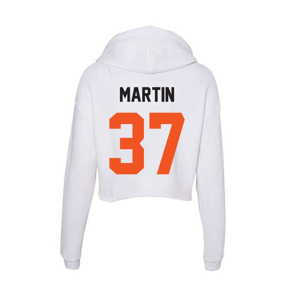 Oklahoma State - NCAA Football : Garrick Martin - Women's Crop Fleece Hoodie-1