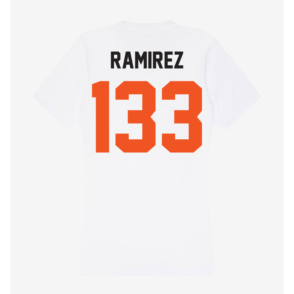 Oklahoma State - NCAA Wrestling : Ronnie Ramirez - Women's V-Neck T-Shirt-1