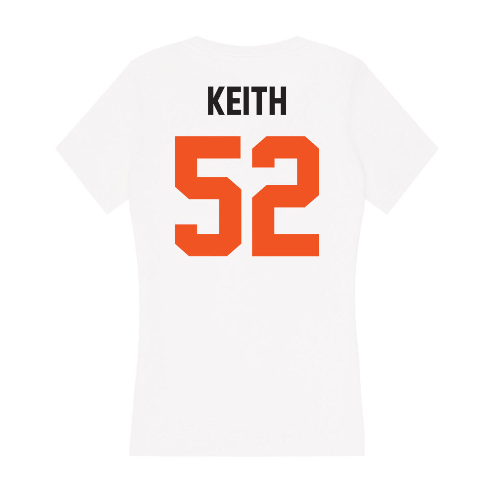 Oklahoma State - NCAA Football : Garrett Keith - Women's V-Neck T-Shirt-1