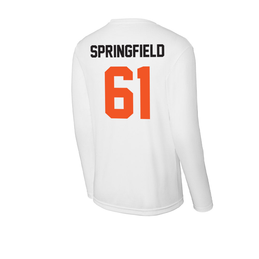 Oklahoma State - NCAA Football : Jake Springfield - Activewear Long Sleeve T-Shirt