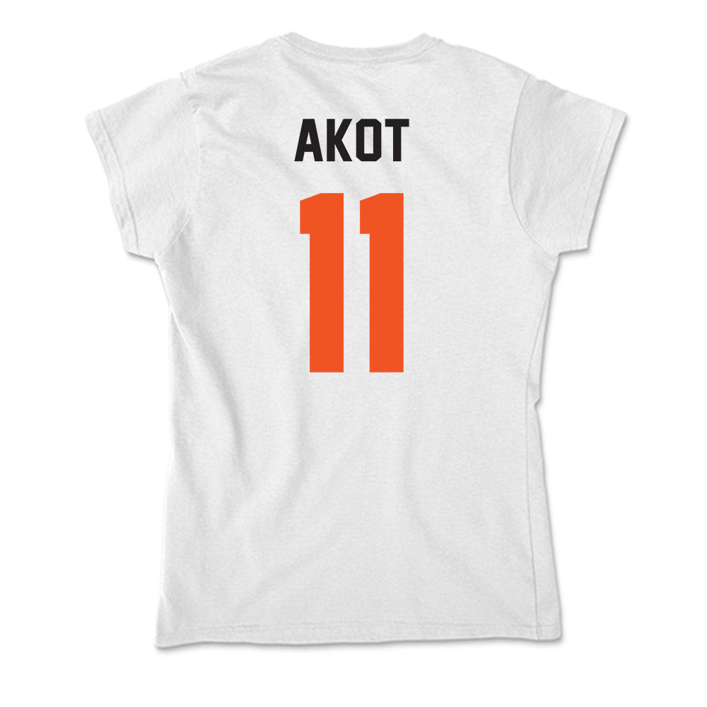Oklahoma State - NCAA Women's Basketball : Achol Akot - Soft Style Women’s T-Shirt-1