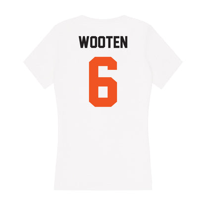 Oklahoma State - NCAA Women's Basketball : Jadyn Wooten - Women's V-Neck T-Shirt-1