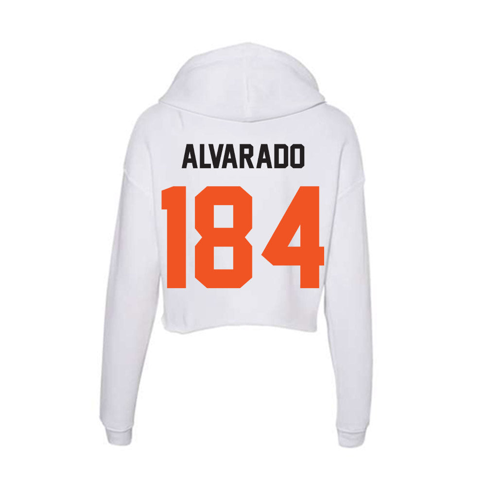 Oklahoma State - NCAA Wrestling : Carlos Alvarado - Women's Crop Fleece Hoodie-1