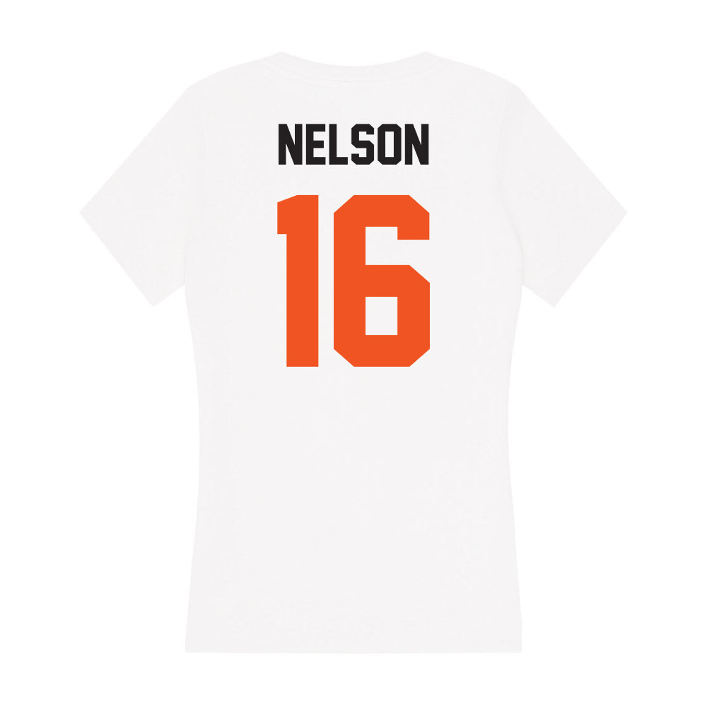 Oklahoma State - NCAA Football : Willie Nelson - Women's V-Neck T-Shirt-1