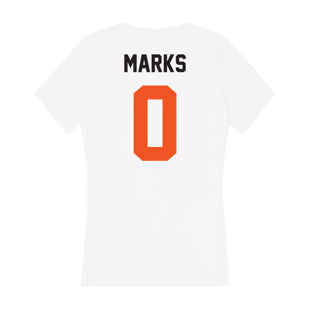 Oklahoma State - NCAA Women's Soccer : Logan Marks - Women's V-Neck T-Shirt-1