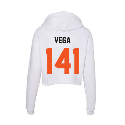 Oklahoma State - NCAA Wrestling : Sergio Vega - Women's Crop Fleece Hoodie-1