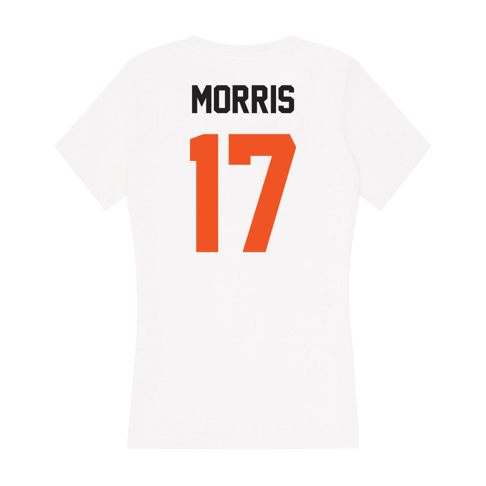 Oklahoma State - NCAA Women's Soccer : Reganne Morris - Women's V-Neck T-Shirt-1