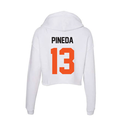 Oklahoma State - NCAA Women's Soccer : Xcaret Pineda - Women's Crop Fleece Hoodie-1