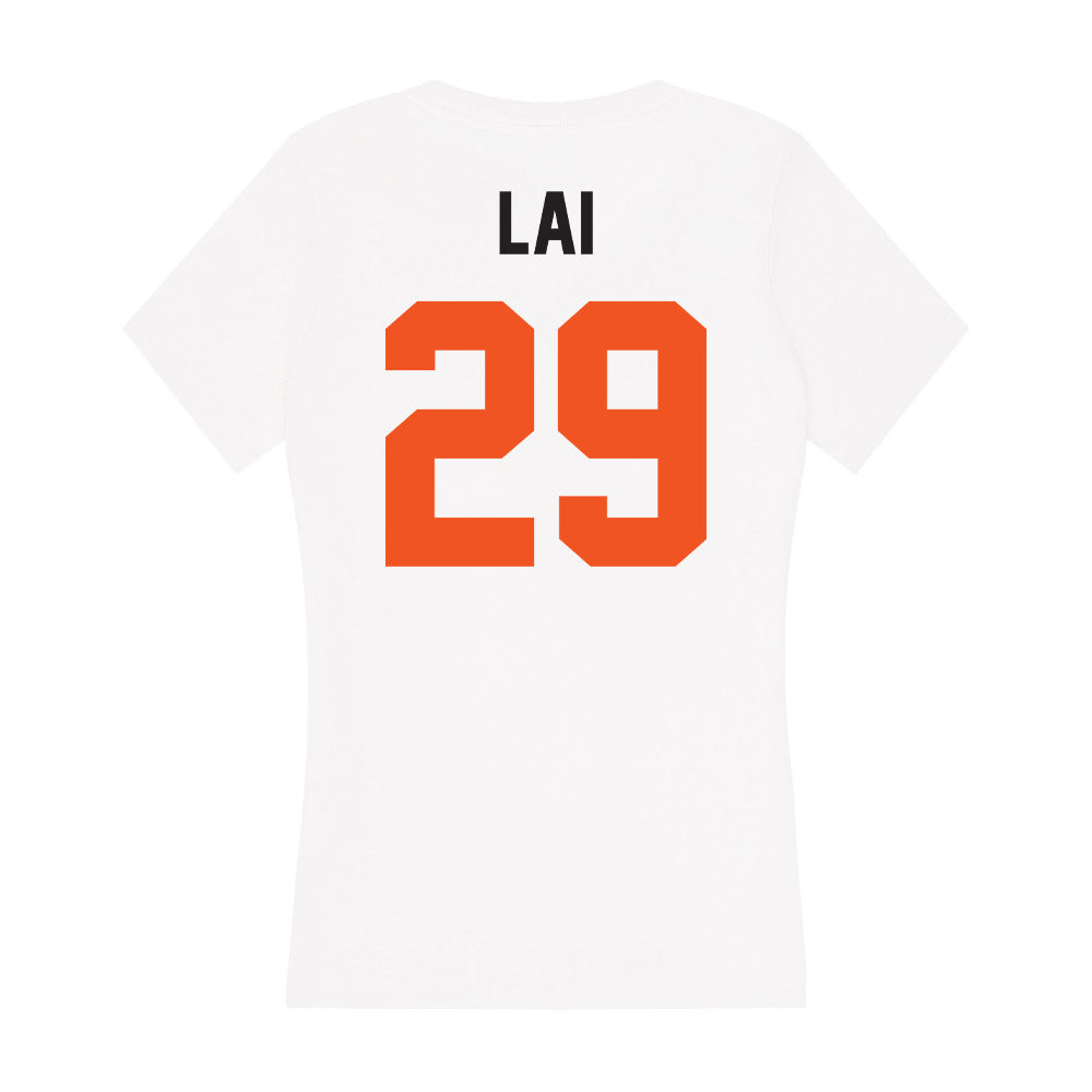 Oklahoma State - NCAA Football : Cooper Lai - Women's V-Neck T-Shirt-1