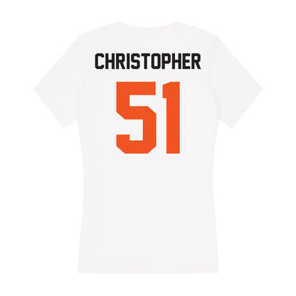 Oklahoma State - NCAA Football : Charles Christopher - Women's V-Neck T-Shirt-1