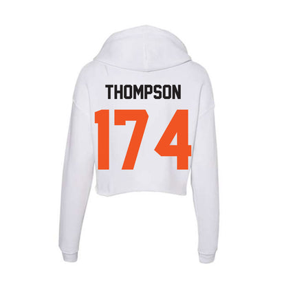 Oklahoma State - NCAA Wrestling : Brayden Thompson - Women's Crop Fleece Hoodie-1