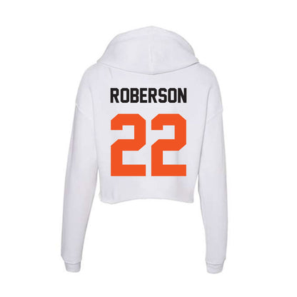 Oklahoma State - NCAA Football : Jeff Roberson - Women's Crop Fleece Hoodie-1