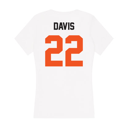 Oklahoma State - NCAA Baseball : Gabe Davis - Women's V-Neck T-Shirt-1