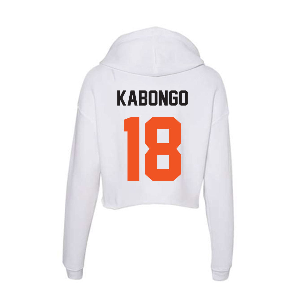 Oklahoma State - NCAA Football : David Kabongo - Women's Crop Fleece Hoodie-1