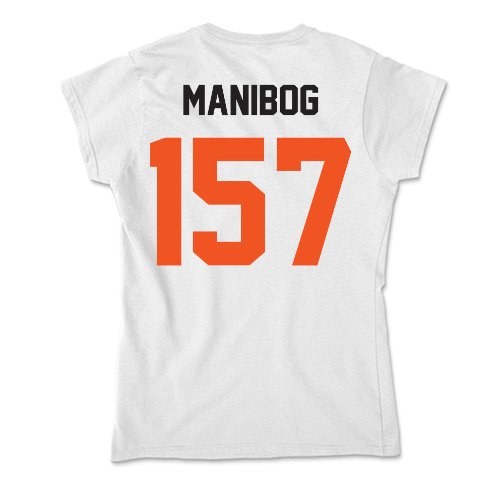 Oklahoma State - NCAA Wrestling : Jeremy Manibog - Soft Style Women’s T-Shirt-1