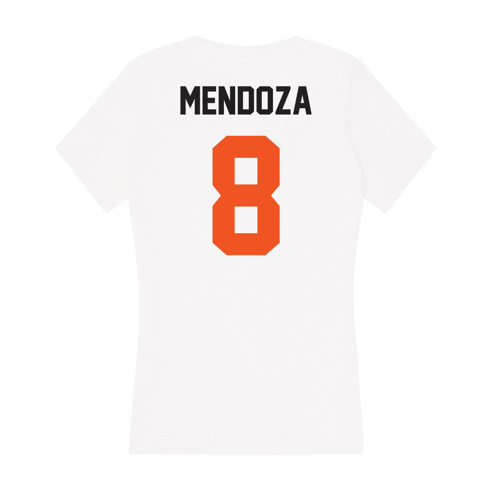 Oklahoma State - NCAA Women's Soccer : Jenna Mendoza - Women's V-Neck T-Shirt-1