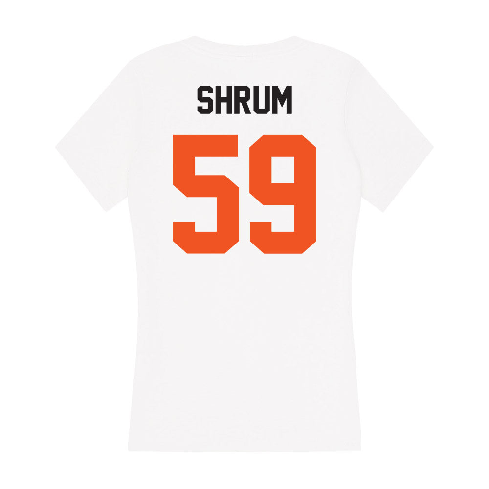 Oklahoma State - NCAA Football : Kason Shrum - Women's V-Neck T-Shirt-1