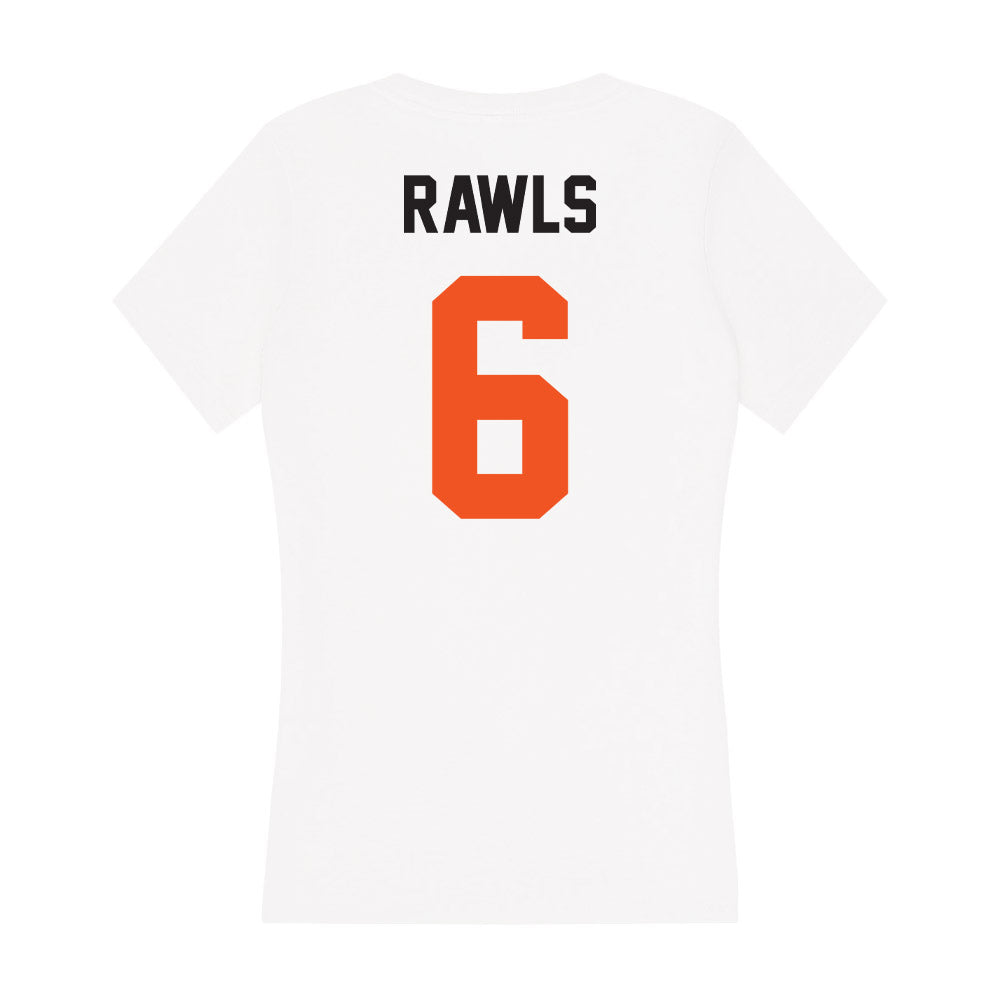 Oklahoma State - NCAA Football : Lyrik Rawls - Women's V-Neck T-Shirt-1