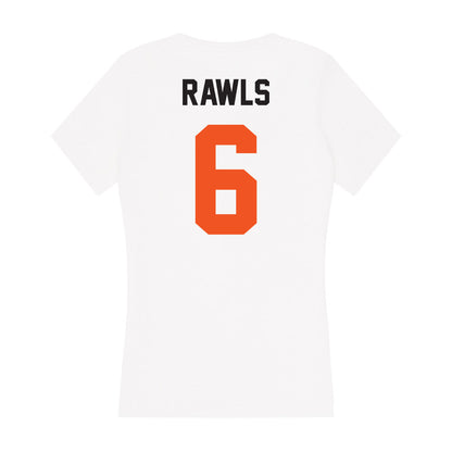 Oklahoma State - NCAA Football : Lyrik Rawls - Women's V-Neck T-Shirt-1